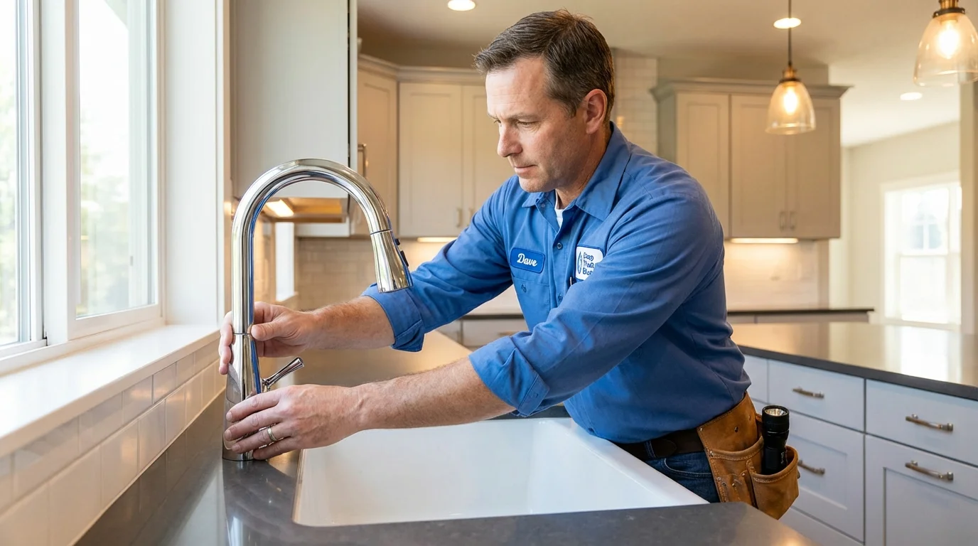 Kitchen faucet installation by Johns Plumbing LLC in Wichita